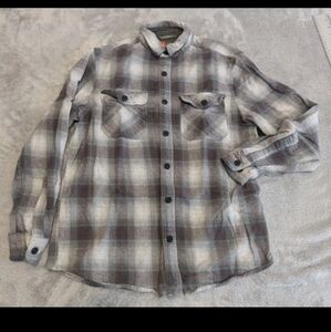 The American Outdoorsman Flannel Shirt Men's Medium Multicolor Plaid Cotton Long